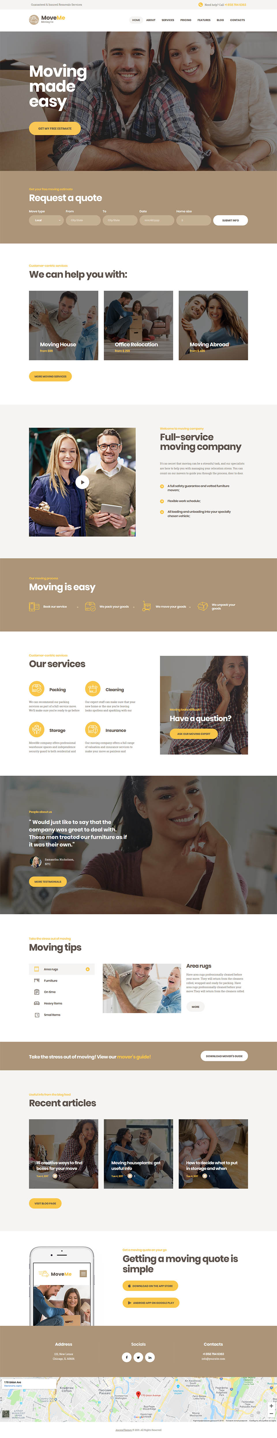 WordPress template ThemeForest MoveMe