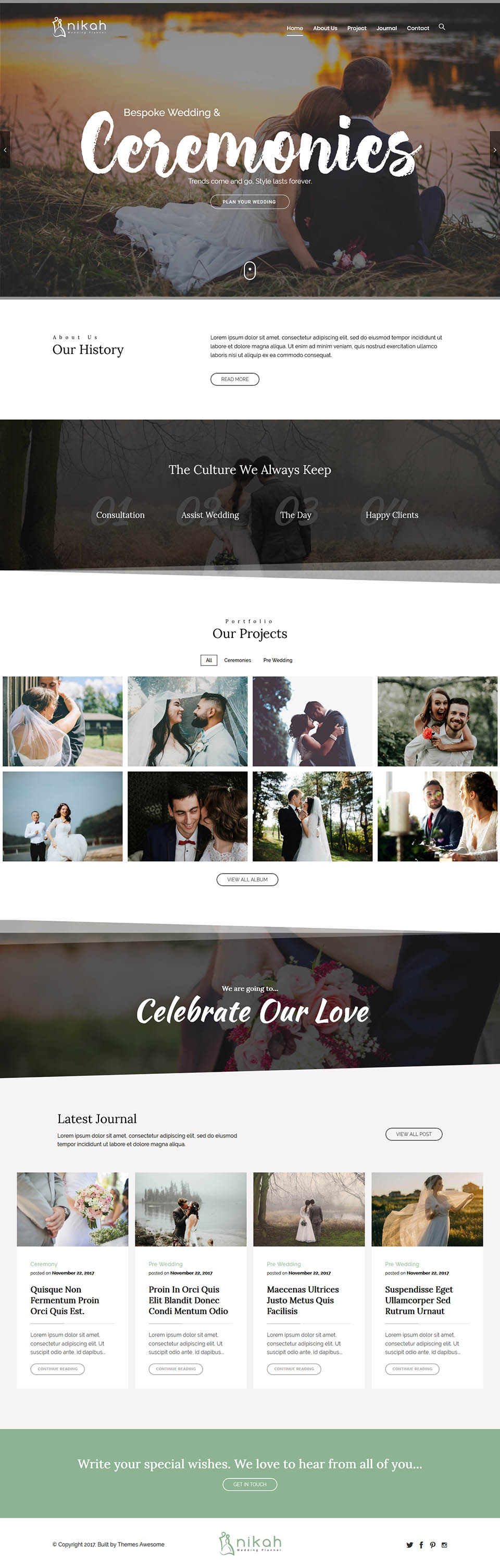 WordPress template ThemeForest Nikah