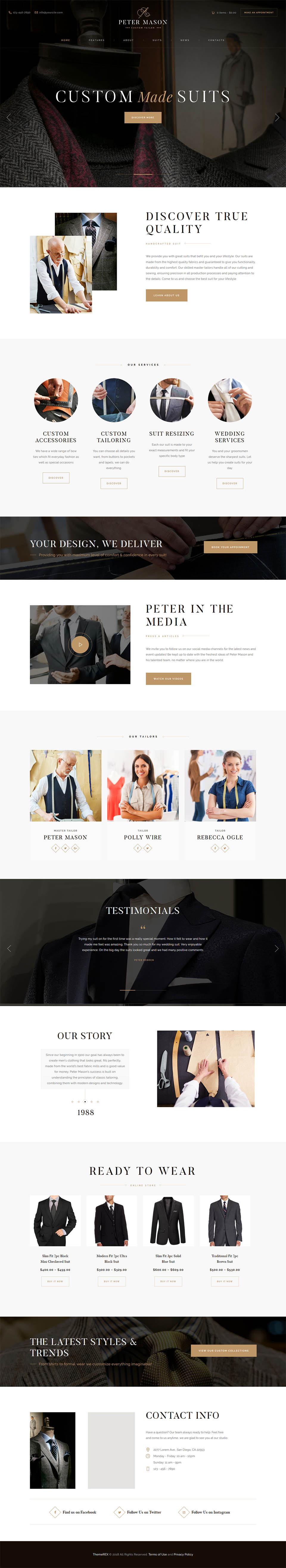 WordPress template ThemeForest Peter Mason