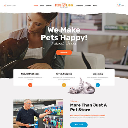 ThemeForest Pets Land