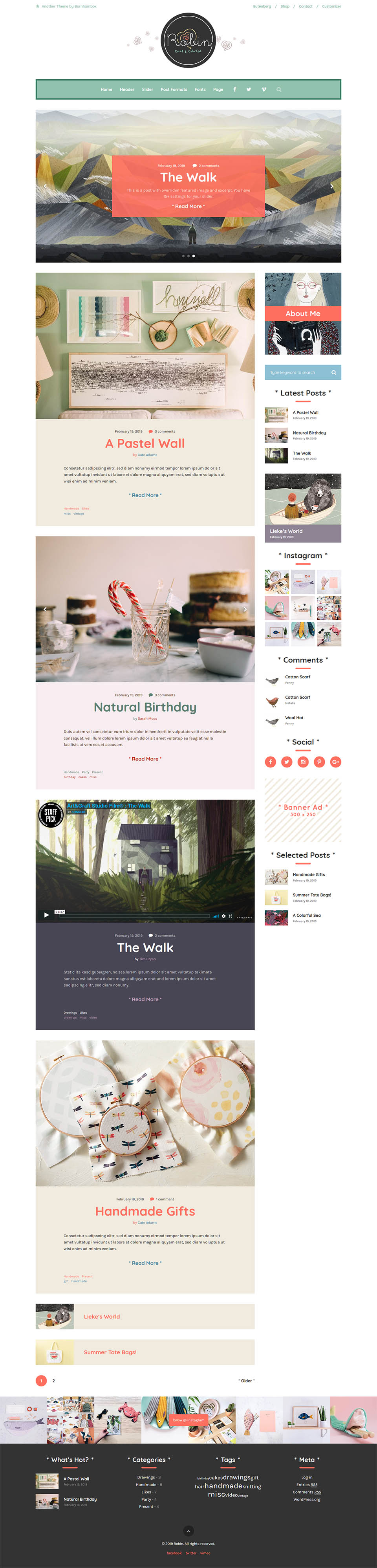 WordPress template ThemeForest Robin