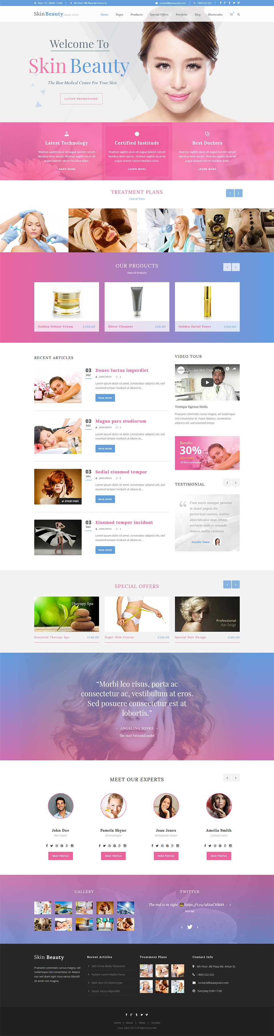 WordPress template ThemeForest Skin Beauty