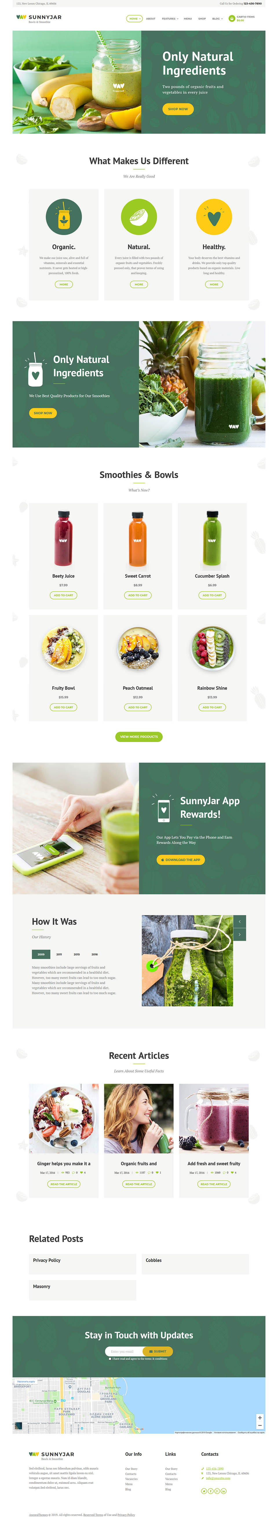 WordPress template ThemeForest SunnyJar