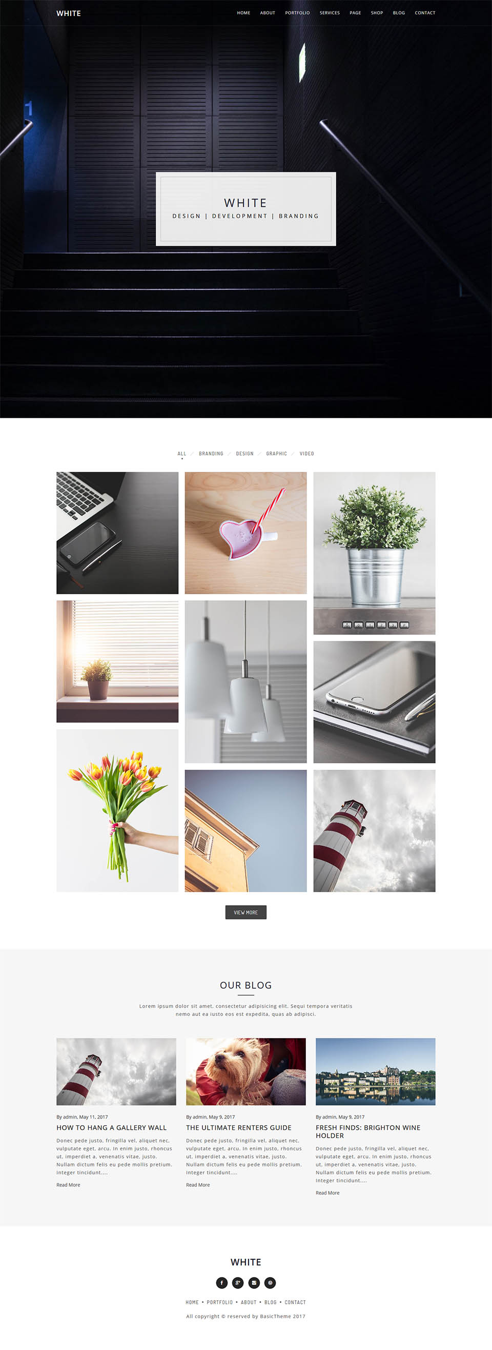 WordPress template ThemeForest White