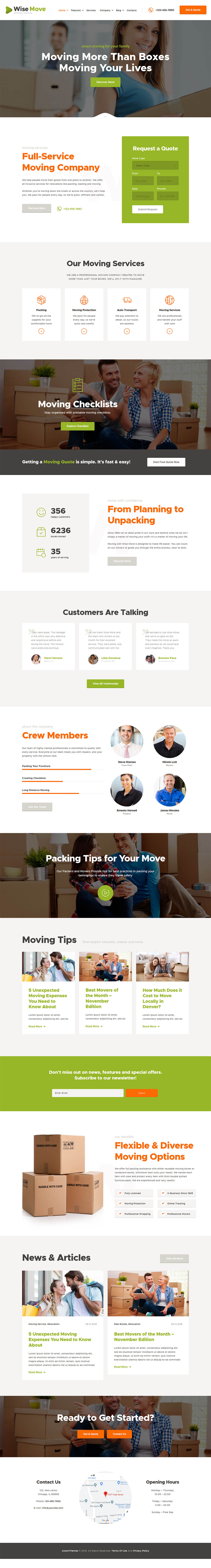 WordPress template ThemeForest Wise Move