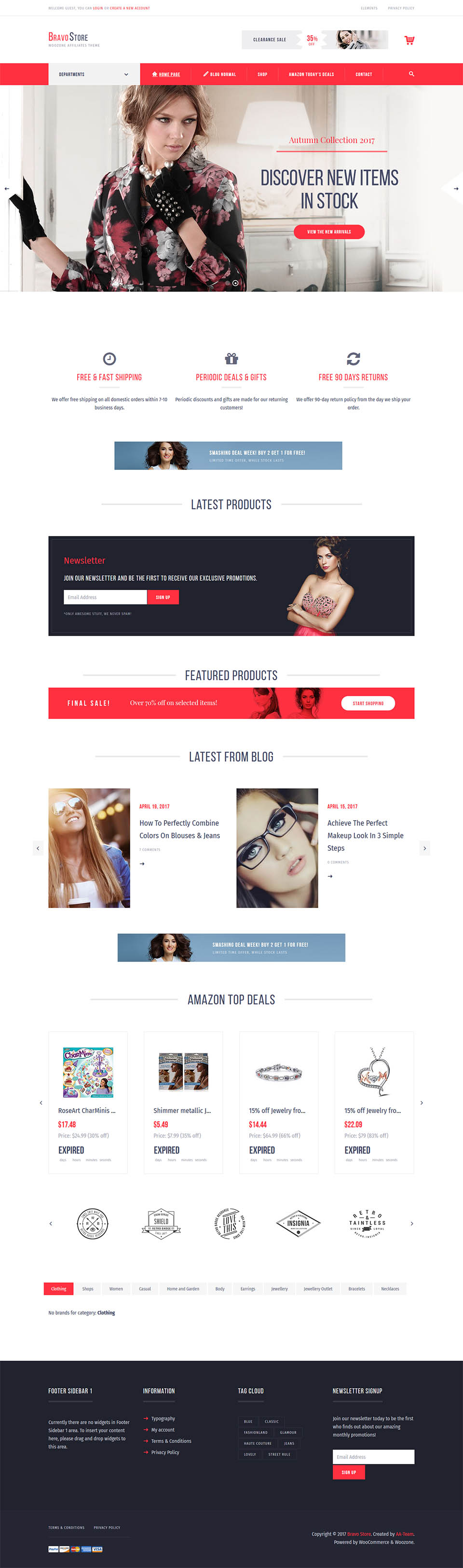 WordPress template ThemeForest Bravo Store