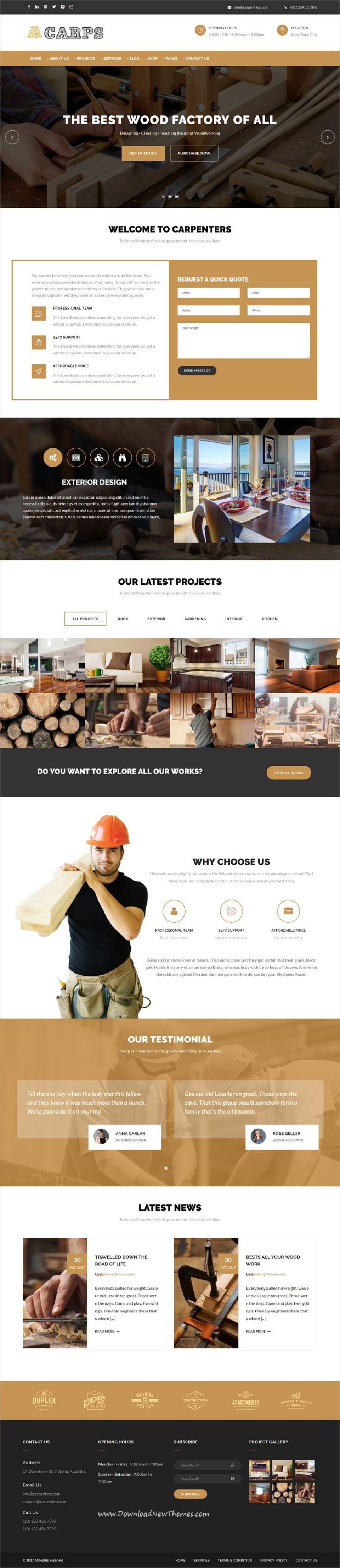 WordPress template ThemeForest Carps