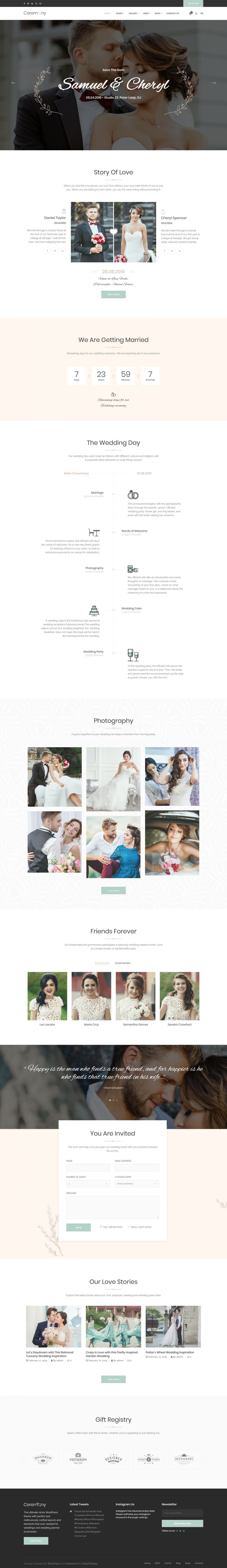 WordPress template ThemeForest Ceremony