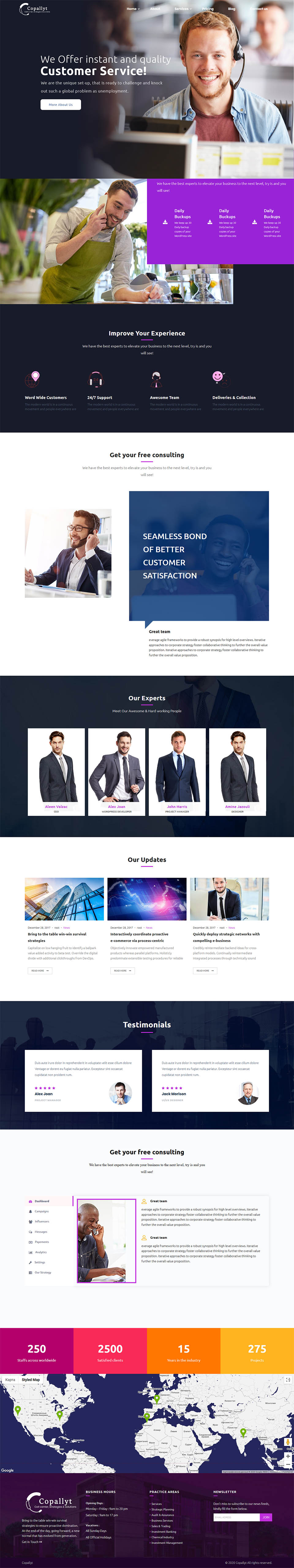 WordPress template ThemeForest Copallyt