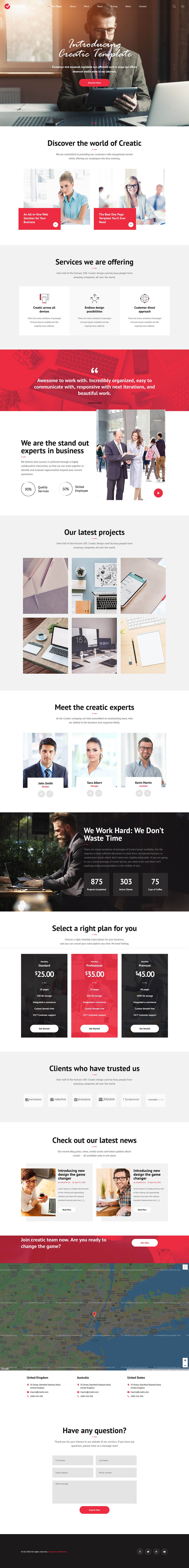 WordPress template ThemeForest Creatic