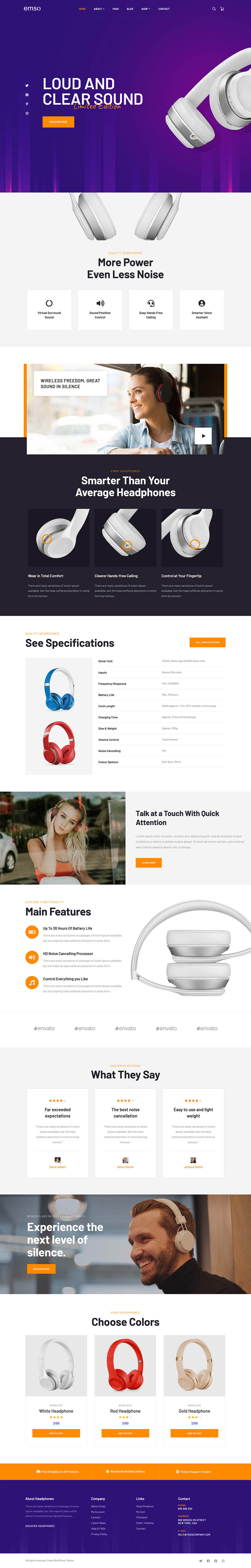 WordPress template ThemeForest Emso