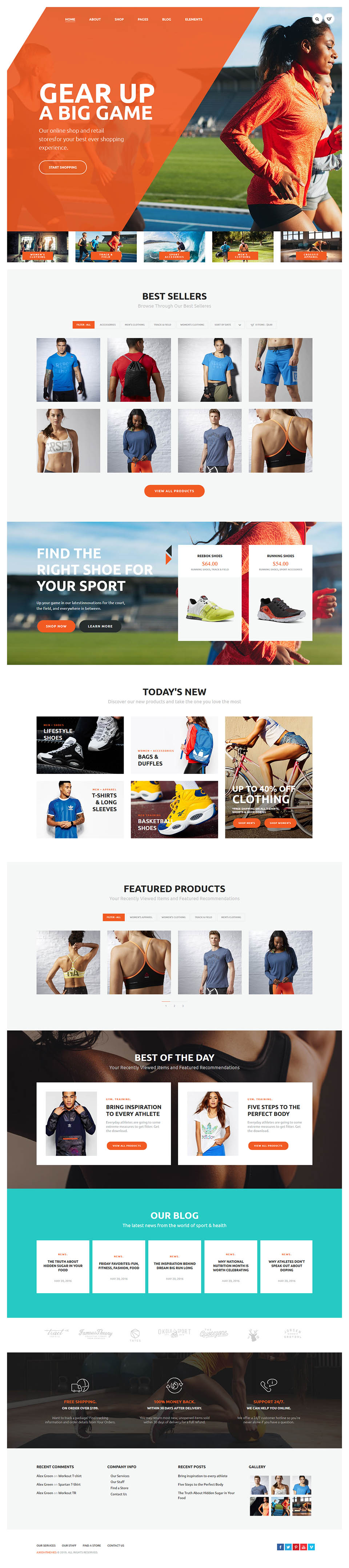 WordPress template ThemeForest GYM