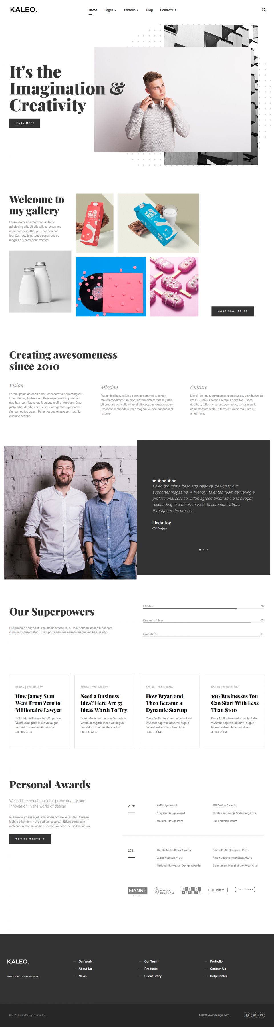 WordPress template ThemeForest Kaleo