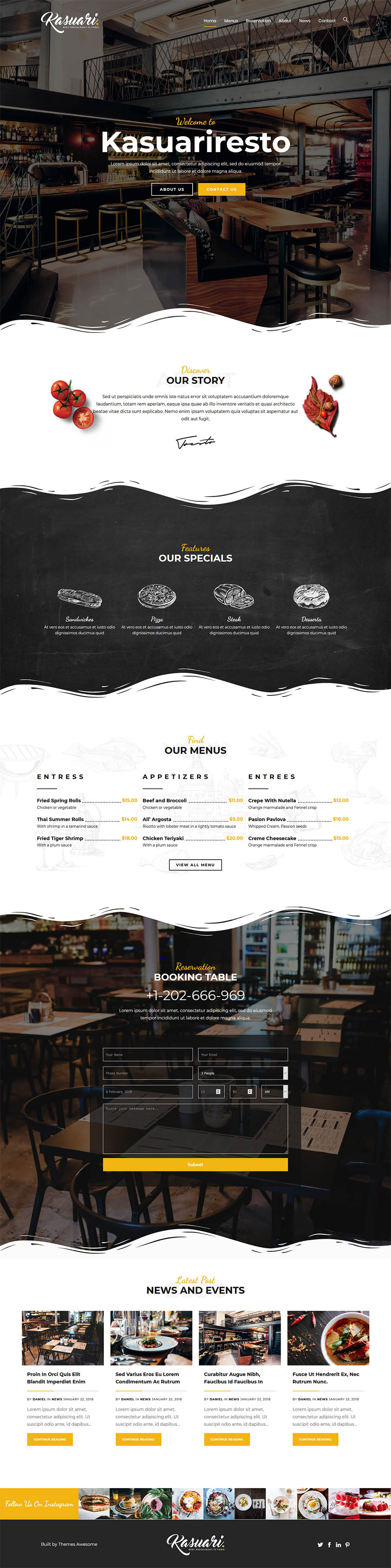 WordPress template ThemeForest Kasuari