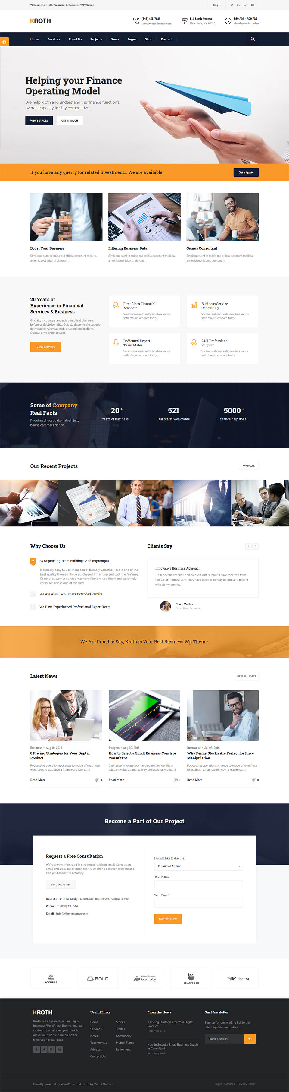 WordPress template ThemeForest Kroth