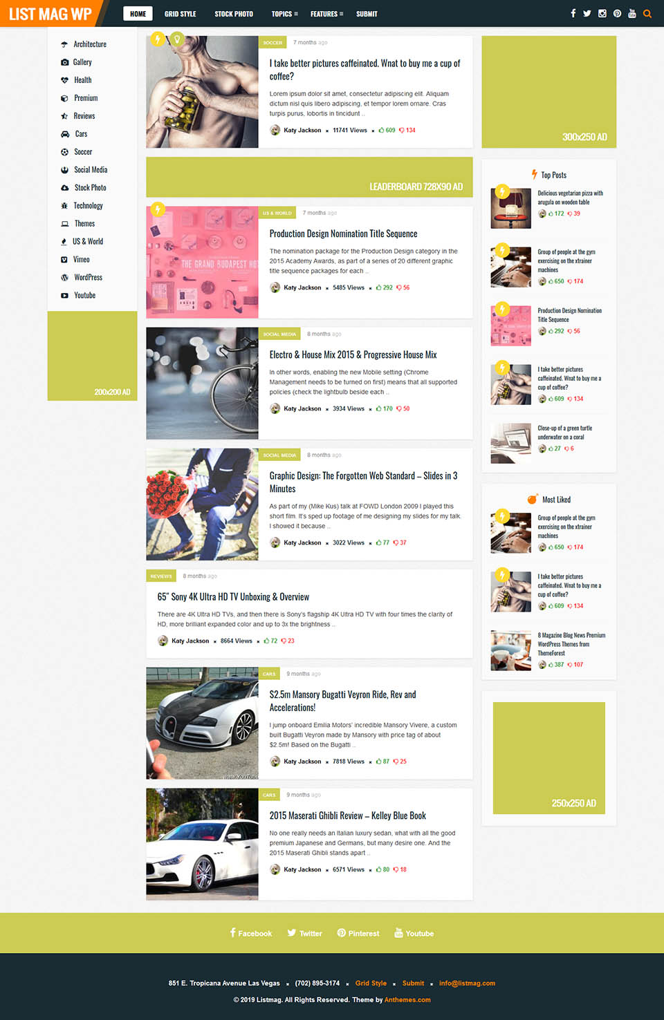 WordPress template ThemeForest List Mag WP