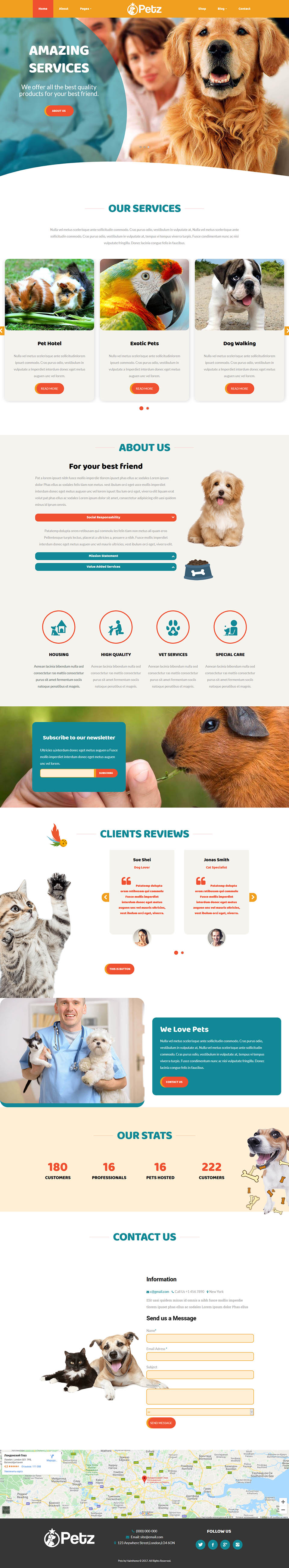 WordPress template ThemeForest Petz