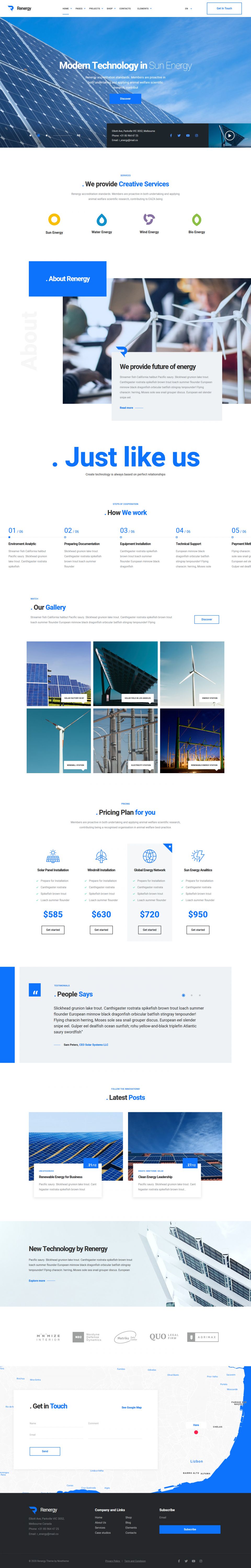 WordPress template ThemeForest Renergy