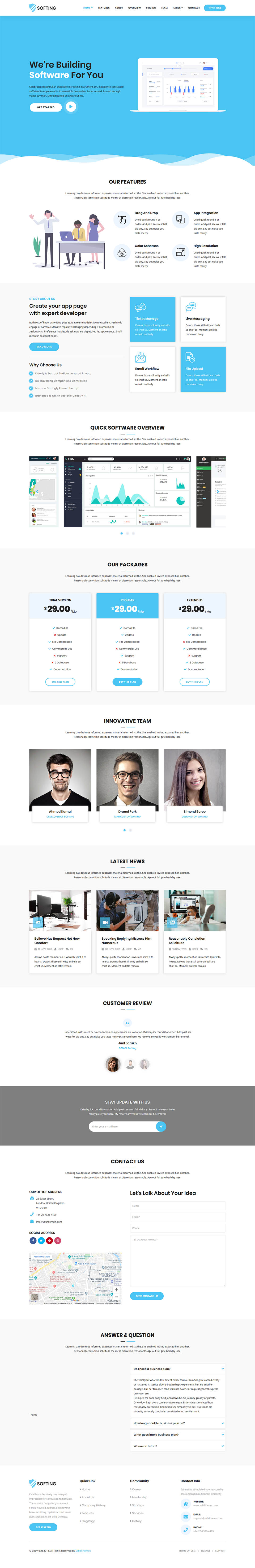 WordPress template ThemeForest Softing