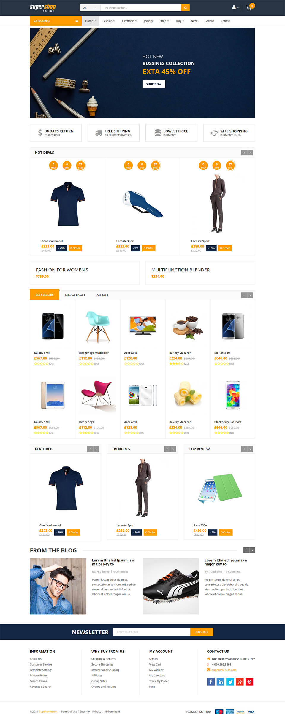 WordPress template ThemeForest Super Shop