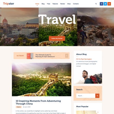 ThemeForest Tripster