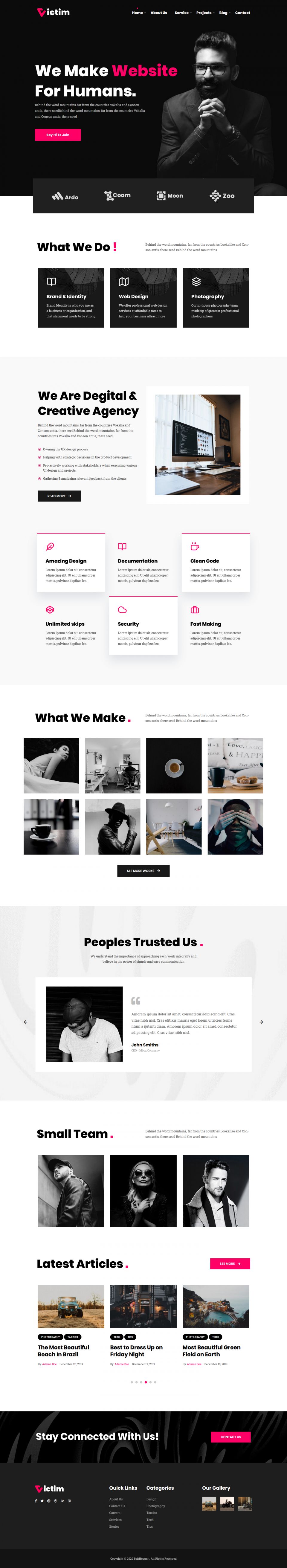 WordPress template ThemeForest Victim