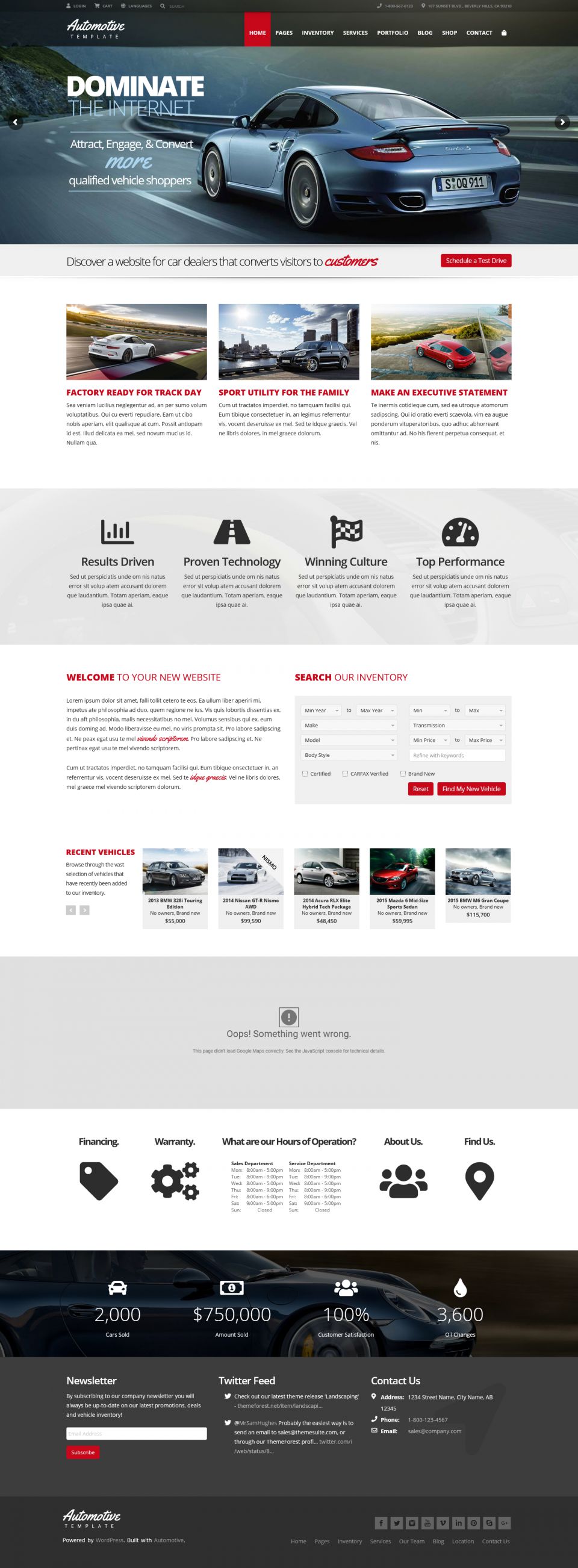 WordPress template ThemeForest Automotive