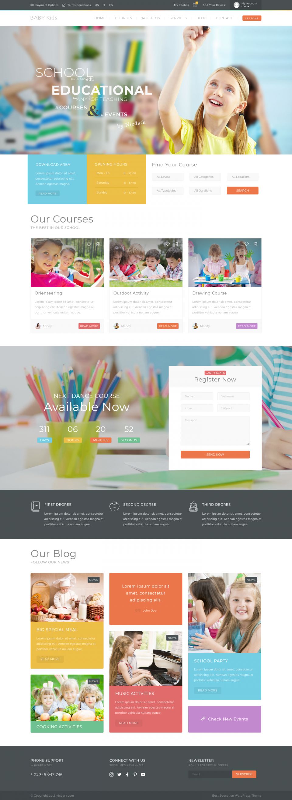 WordPress template ThemeForest Baby Kids