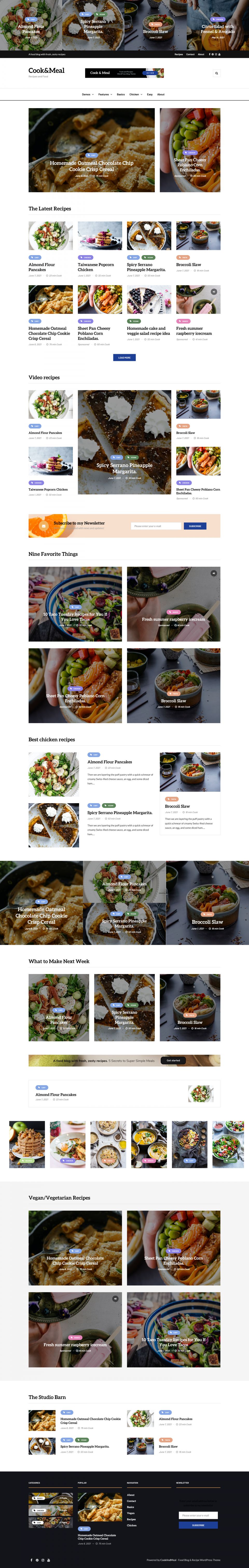 WordPress template ThemeForest Cook&Meal