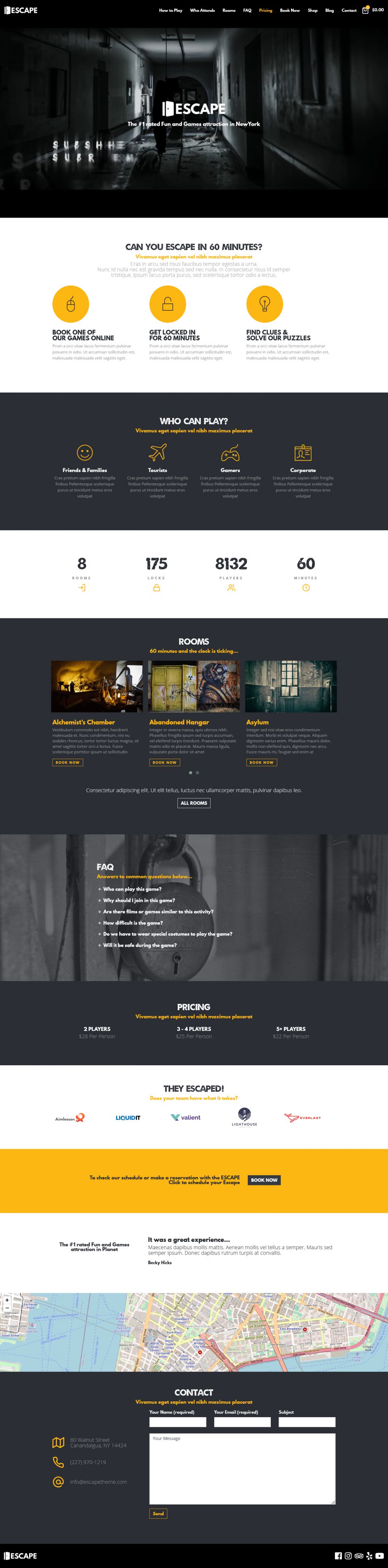 WordPress template ThemeForest Escape