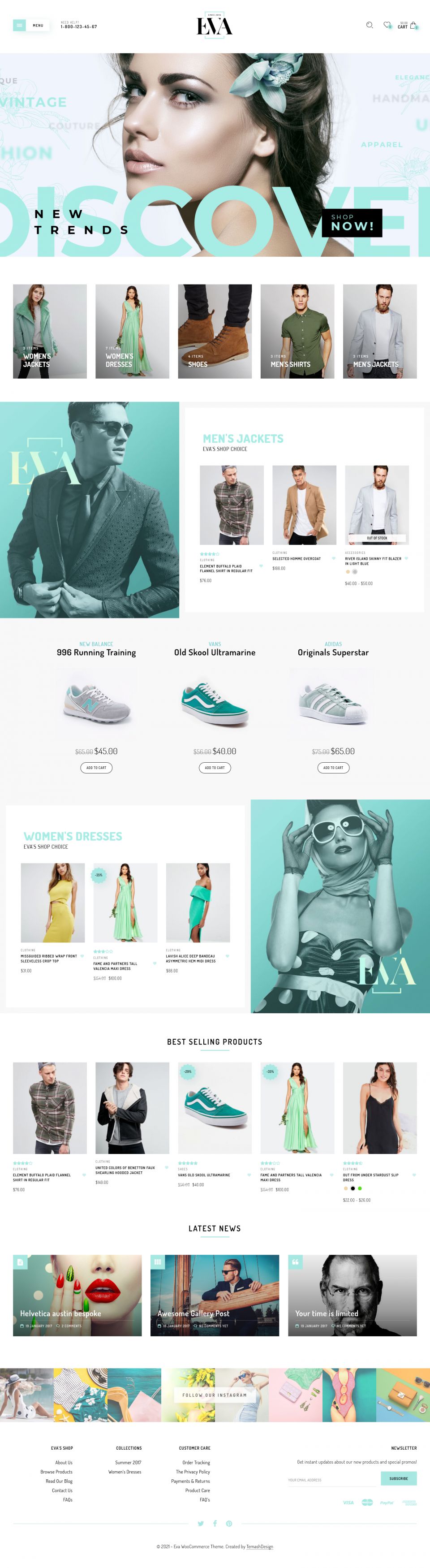 WordPress template ThemeForest Eva