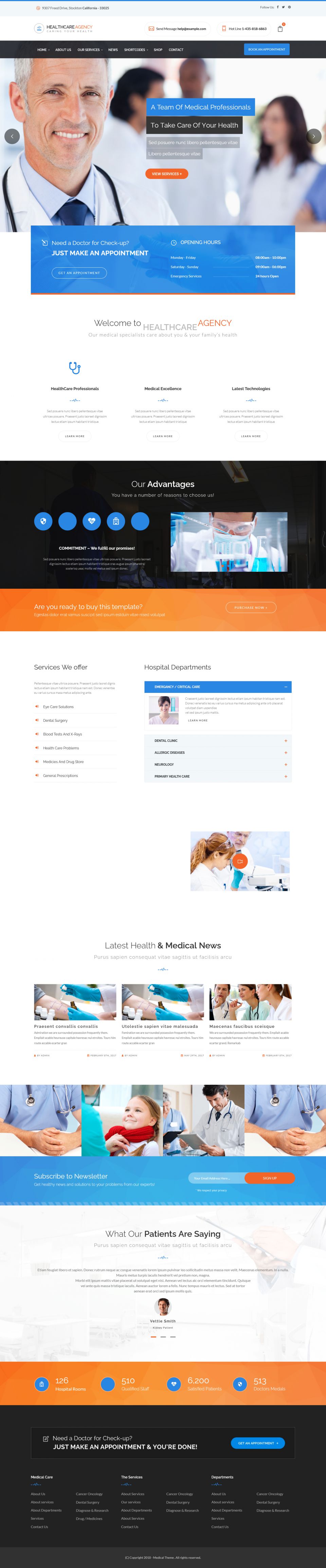 WordPress template ThemeForest Health Care