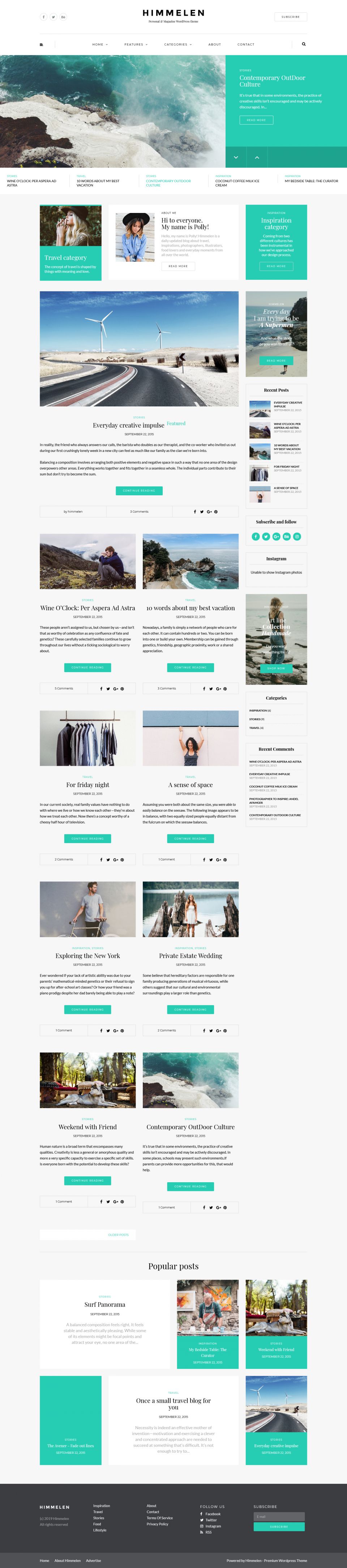 WordPress template ThemeForest Himmelen