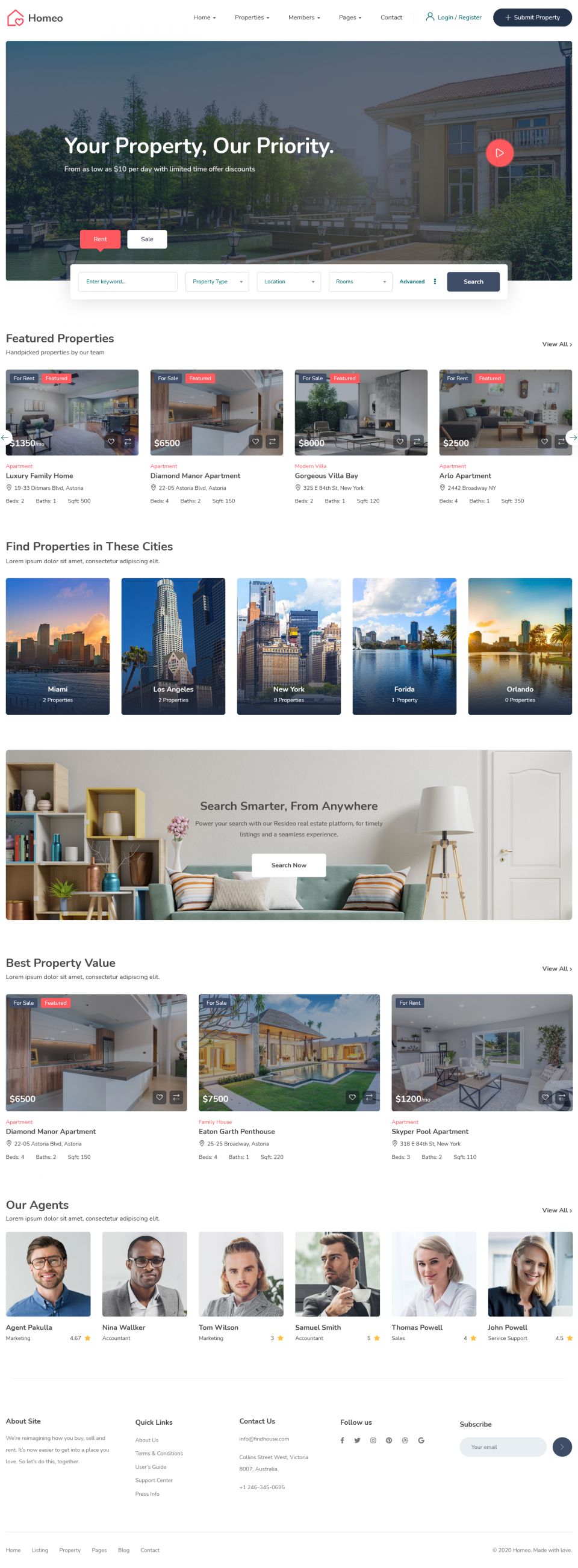 WordPress template ThemeForest Homeo