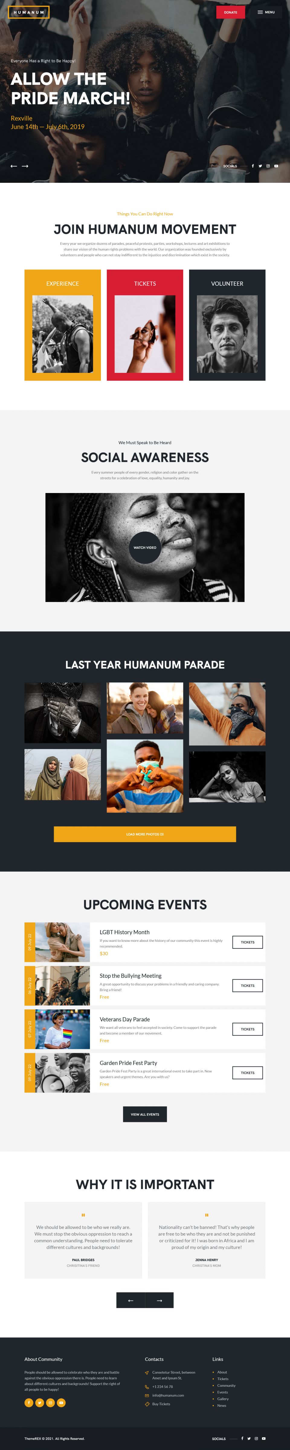 WordPress template ThemeForest Humanum