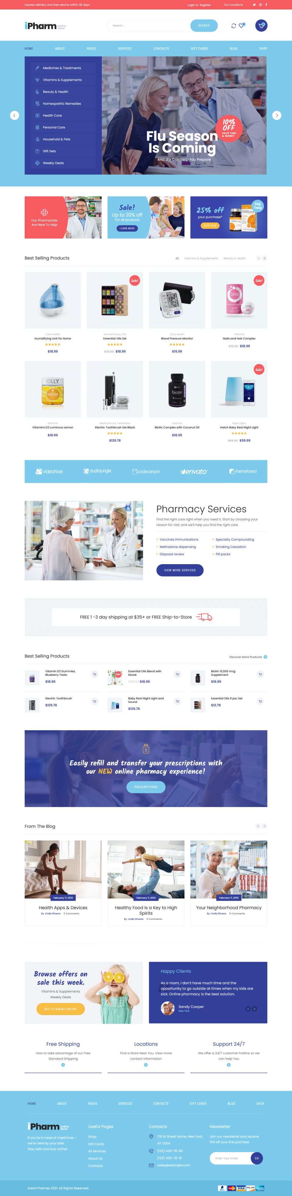 WordPress template ThemeForest IPharm