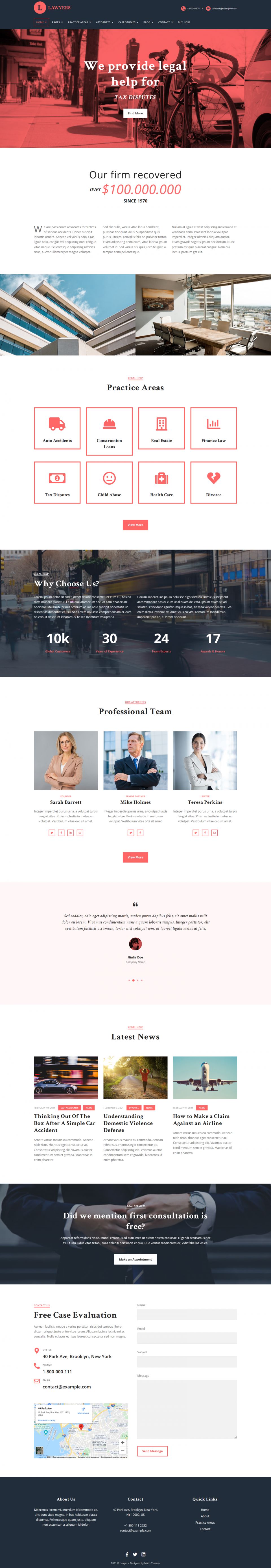 WordPress template ThemeForest Lawyers