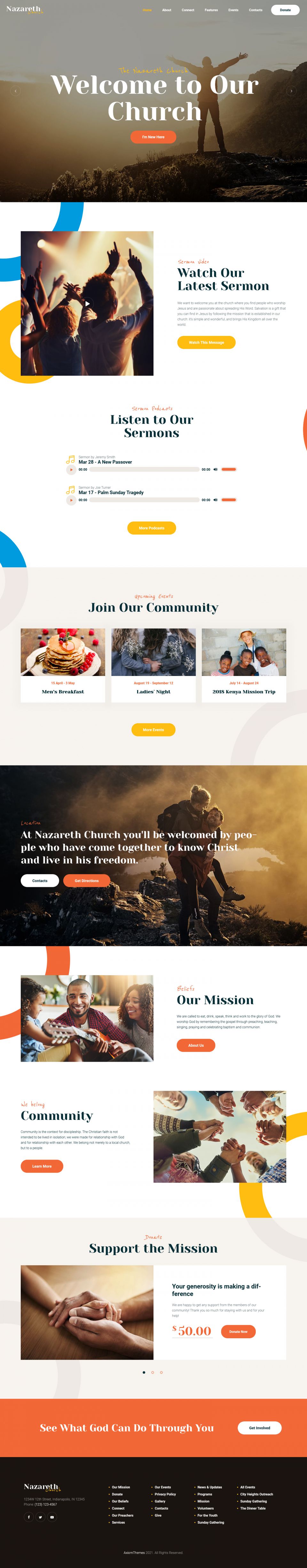 WordPress template ThemeForest Nazareth