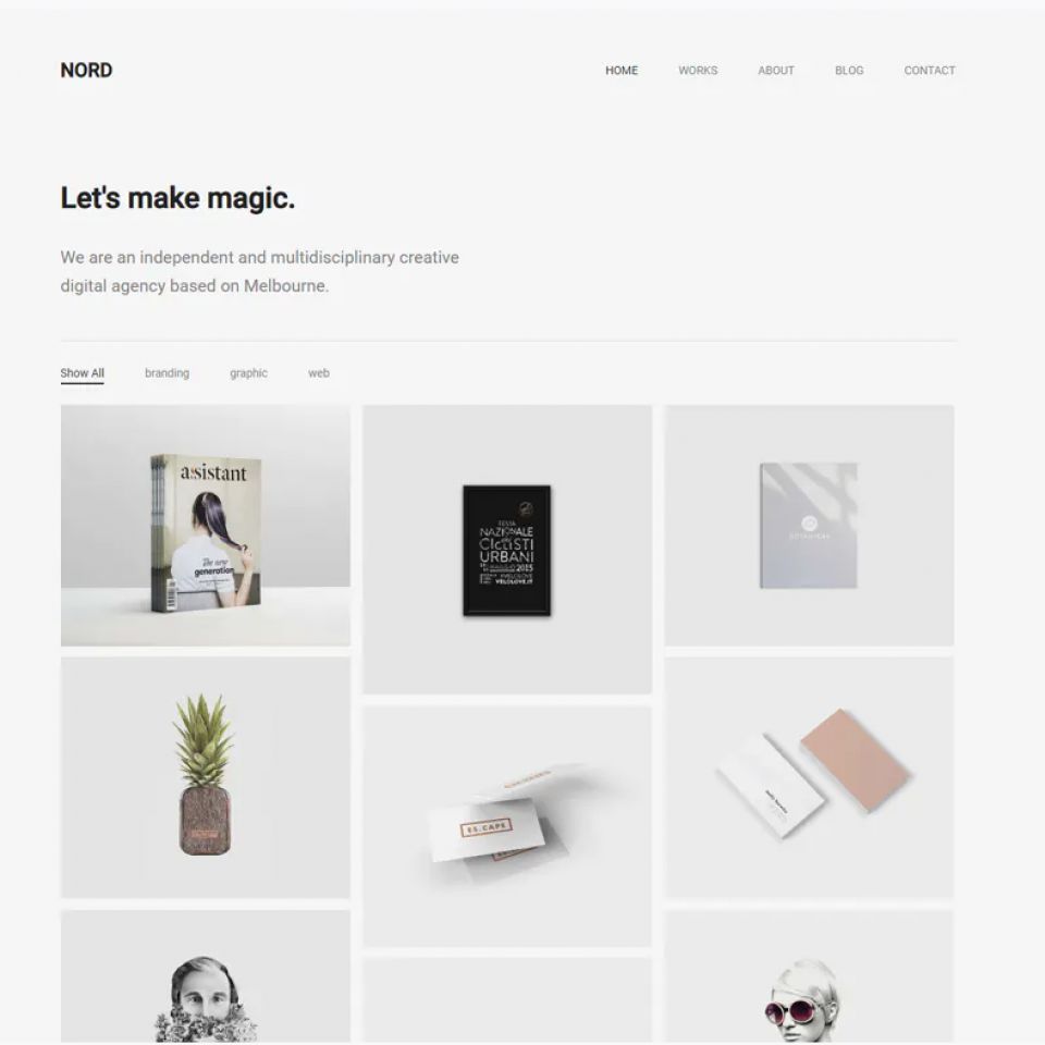 WordPress template ThemeForest Nord