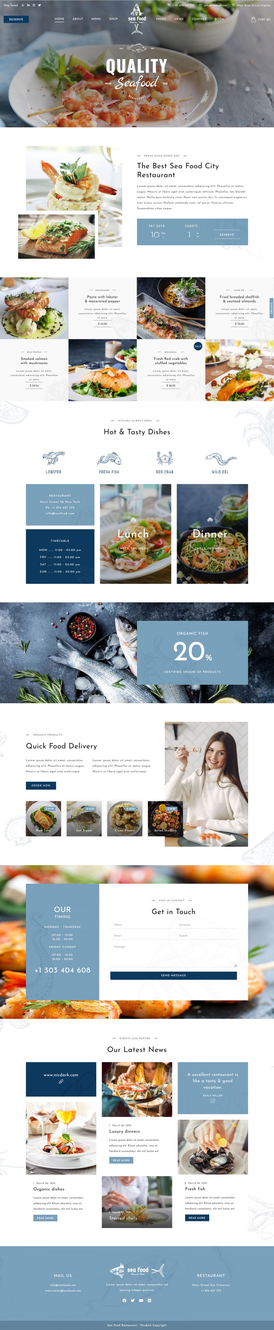 WordPress template ThemeForest Pesce