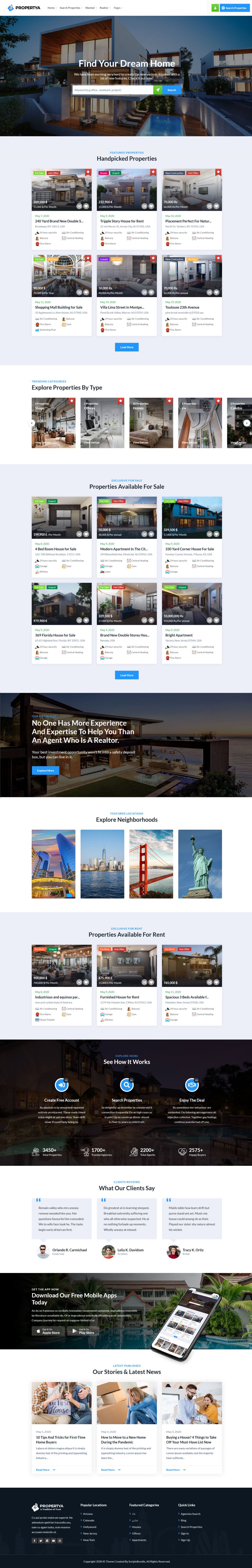 WordPress template ThemeForest Propertya