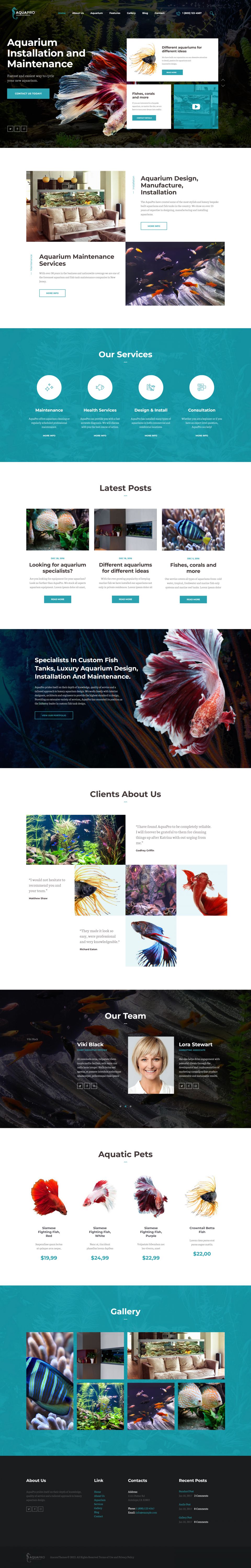 WordPress template ThemeForest AquaPro