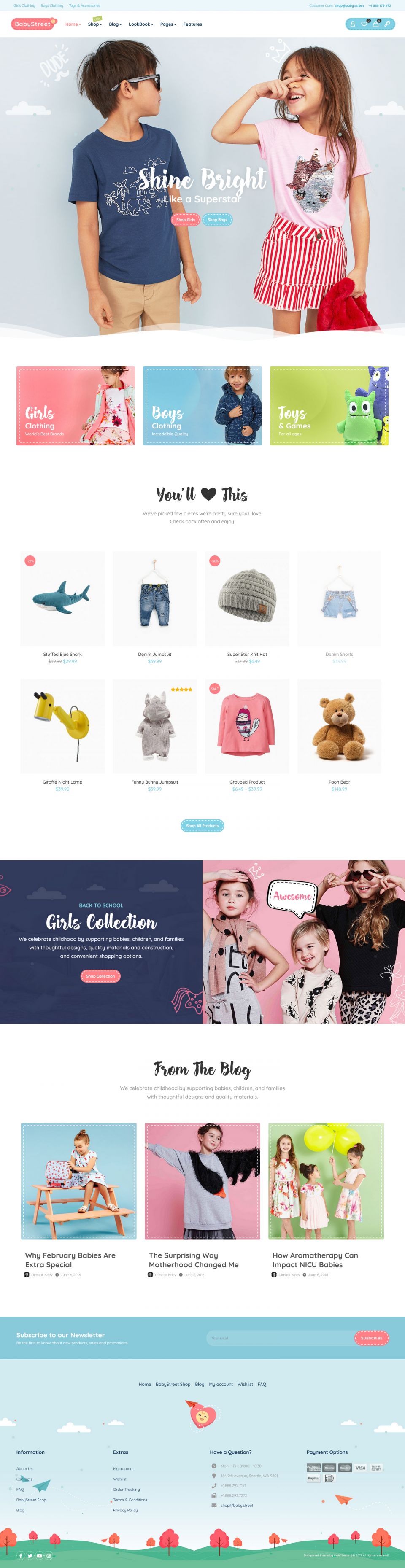 WordPress template ThemeForest BabyStreet