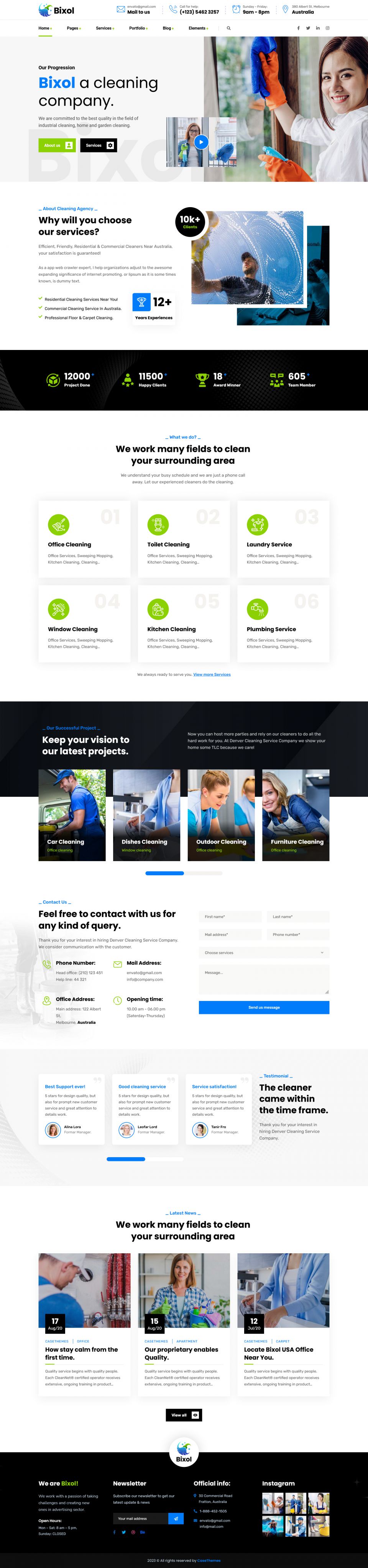 WordPress template ThemeForest Bixol