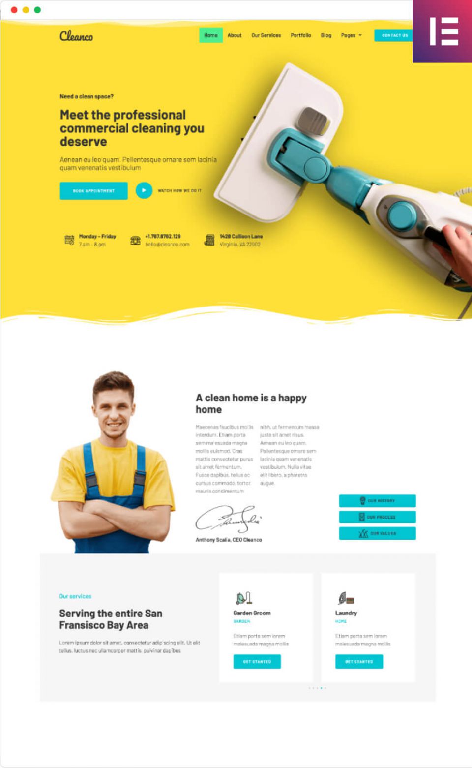 WordPress template ThemeForest Cleanco