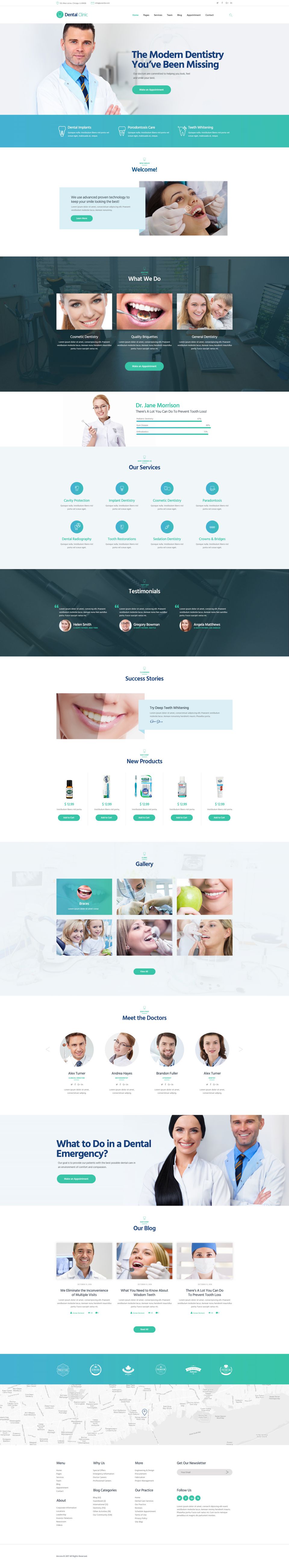 WordPress template ThemeForest Dental Clinic