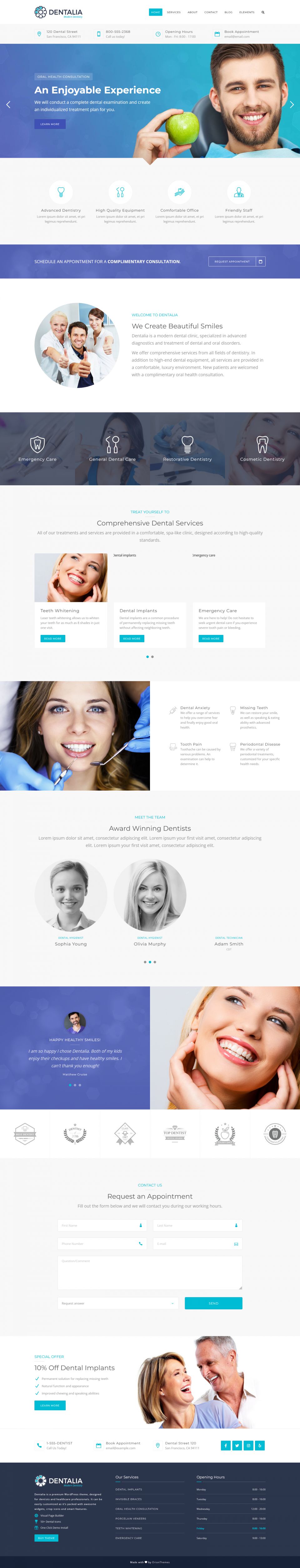 WordPress template ThemeForest Dentalia