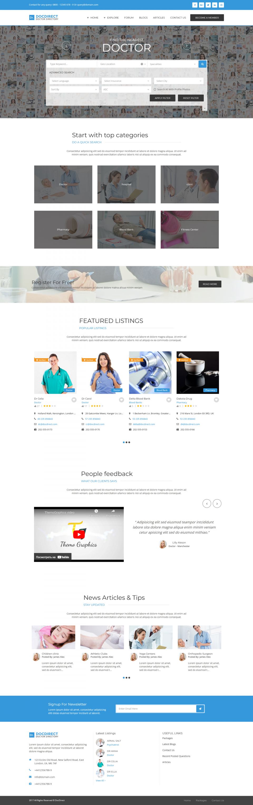 WordPress template ThemeForest DocDirect