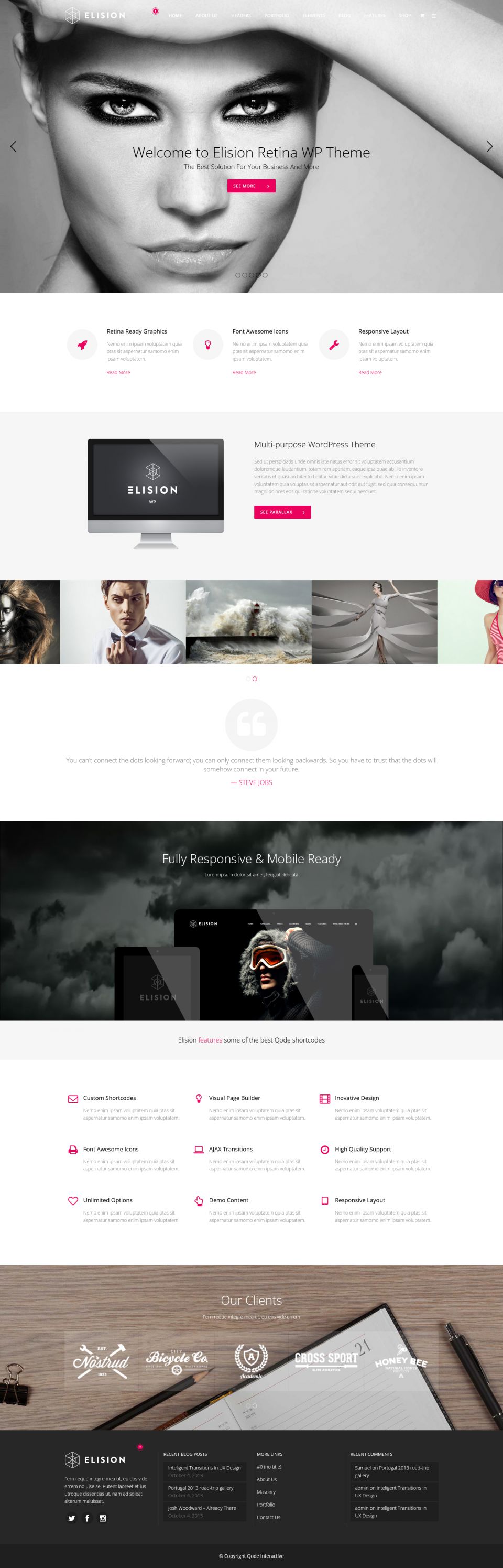 WordPress template ThemeForest Elision