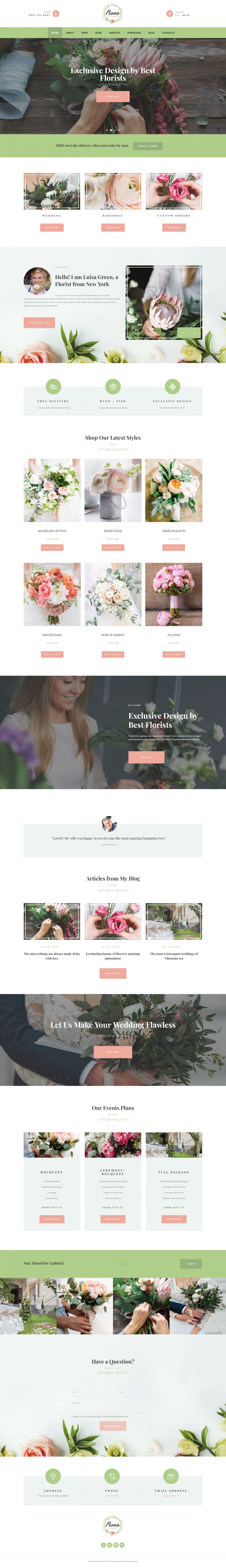 WordPress template ThemeForest Flowers